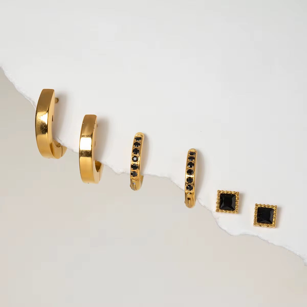 Onyx Everyday Earring Set