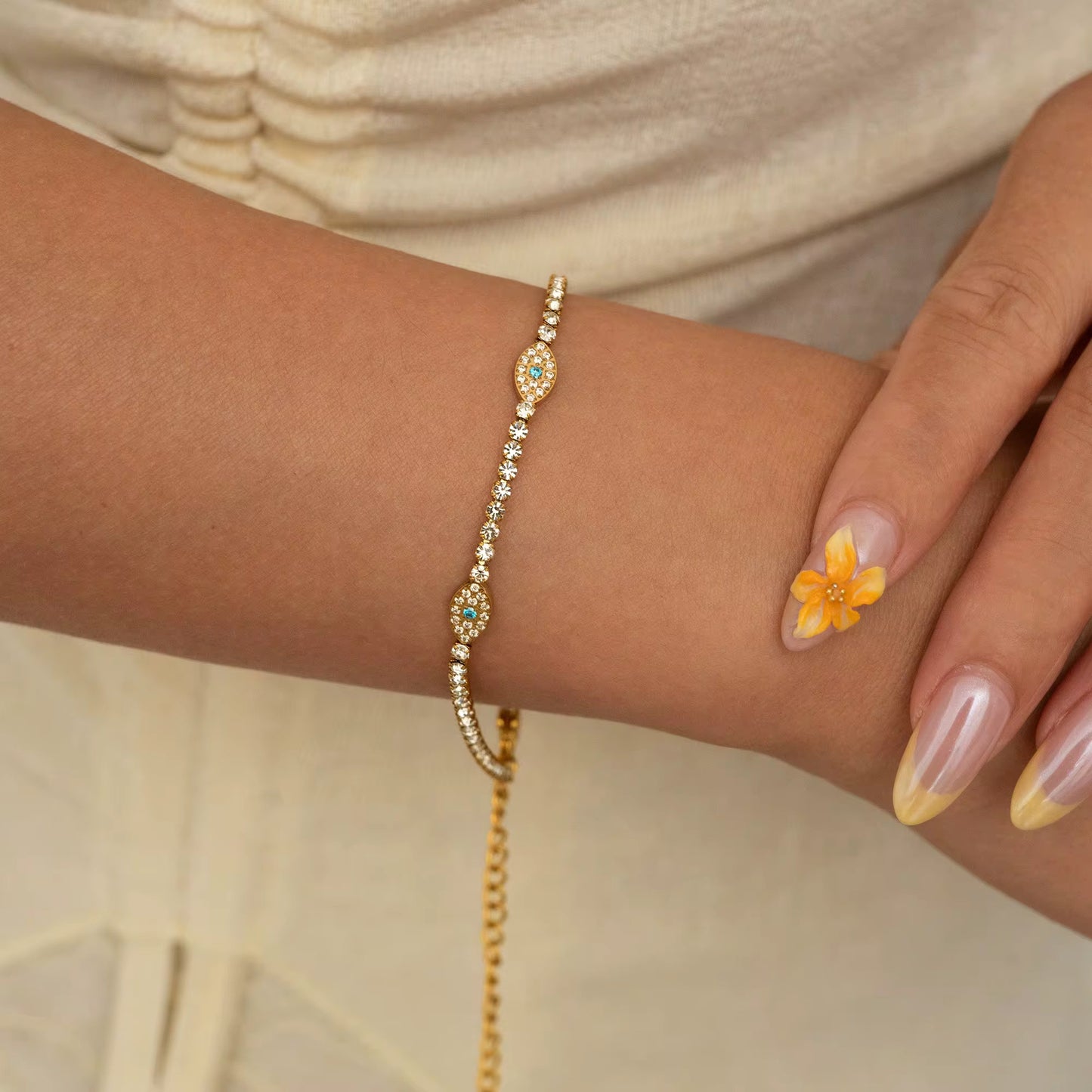 Icy Evil Eye Bracelet