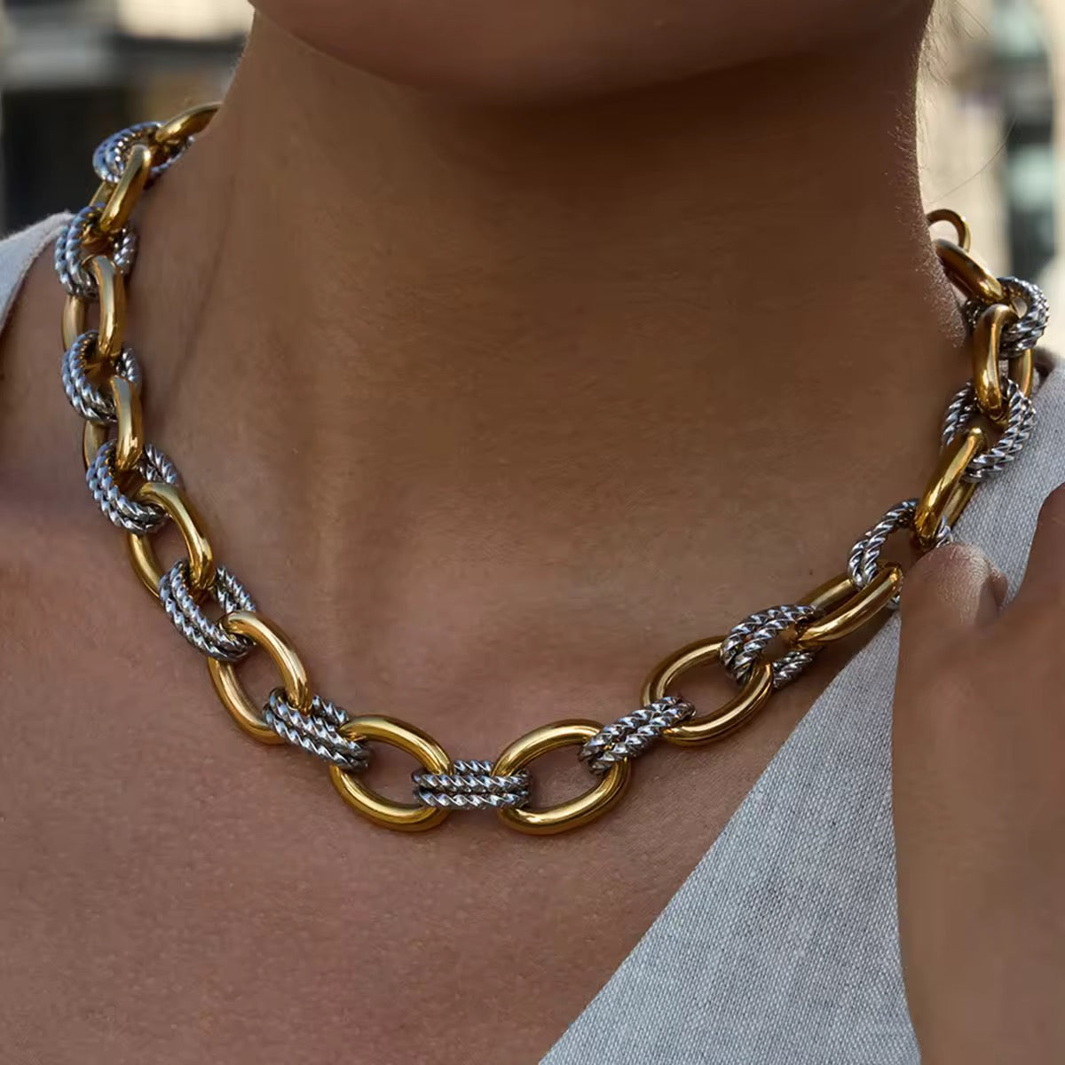 Two Toned Baddie Necklace