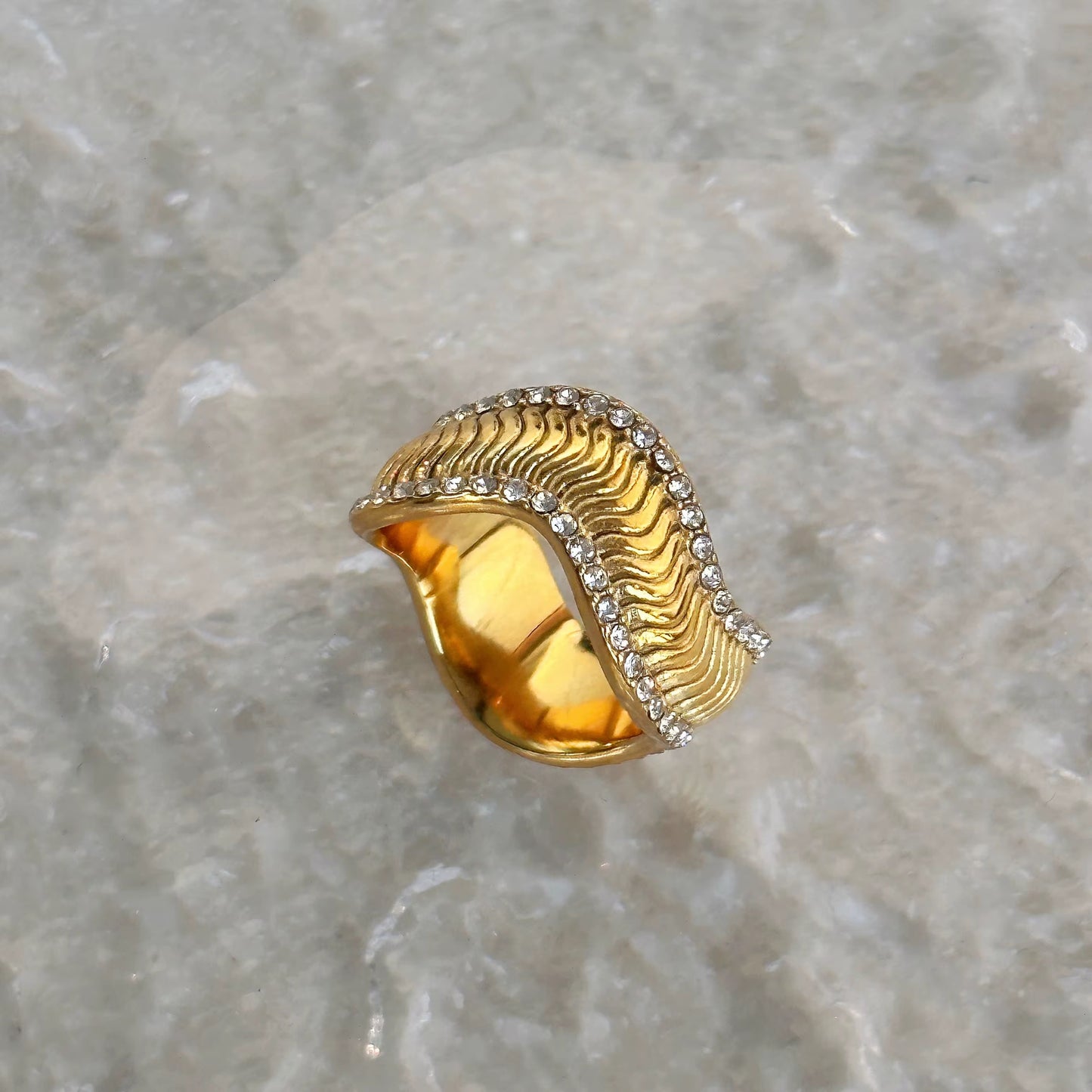 Golden Wave Ring