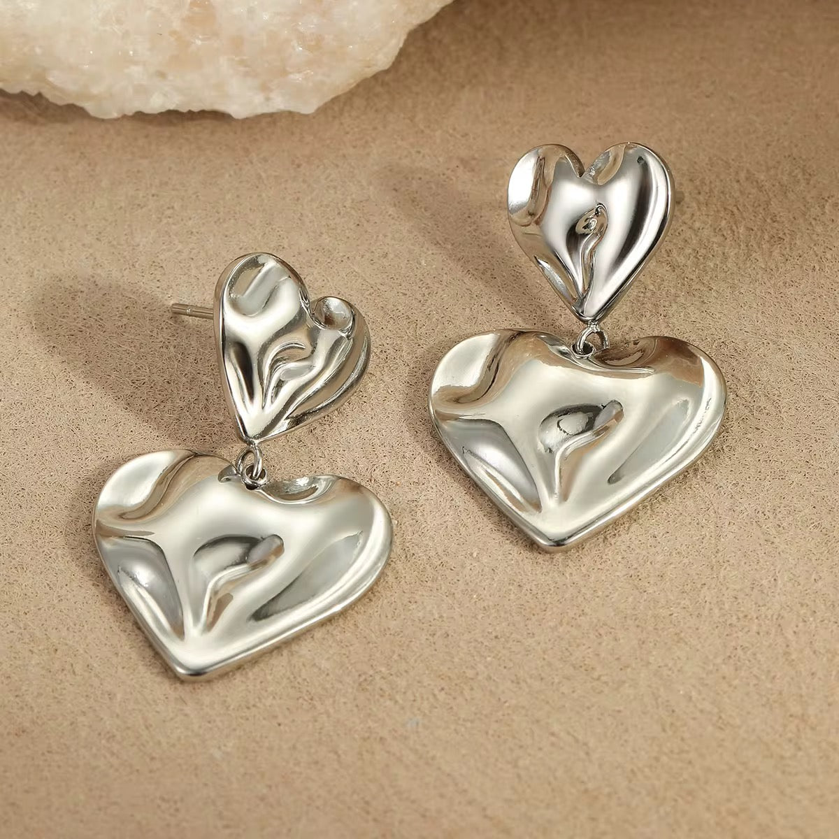 Heart Drop Earrings