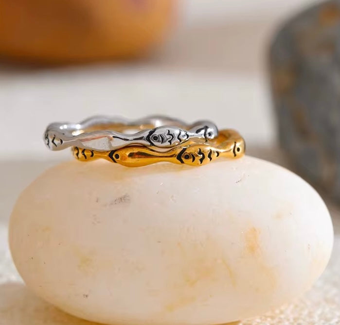 Lucky Catch Dainty Ring