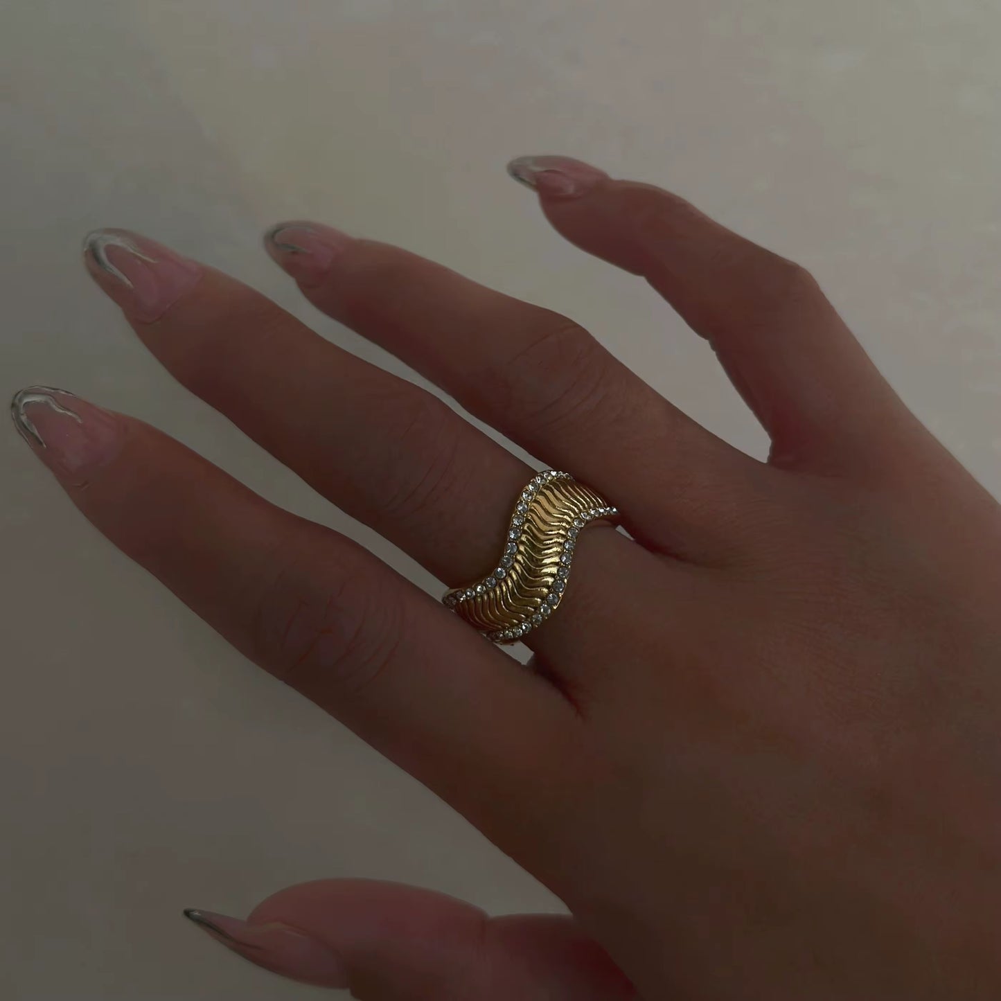 Golden Wave Ring