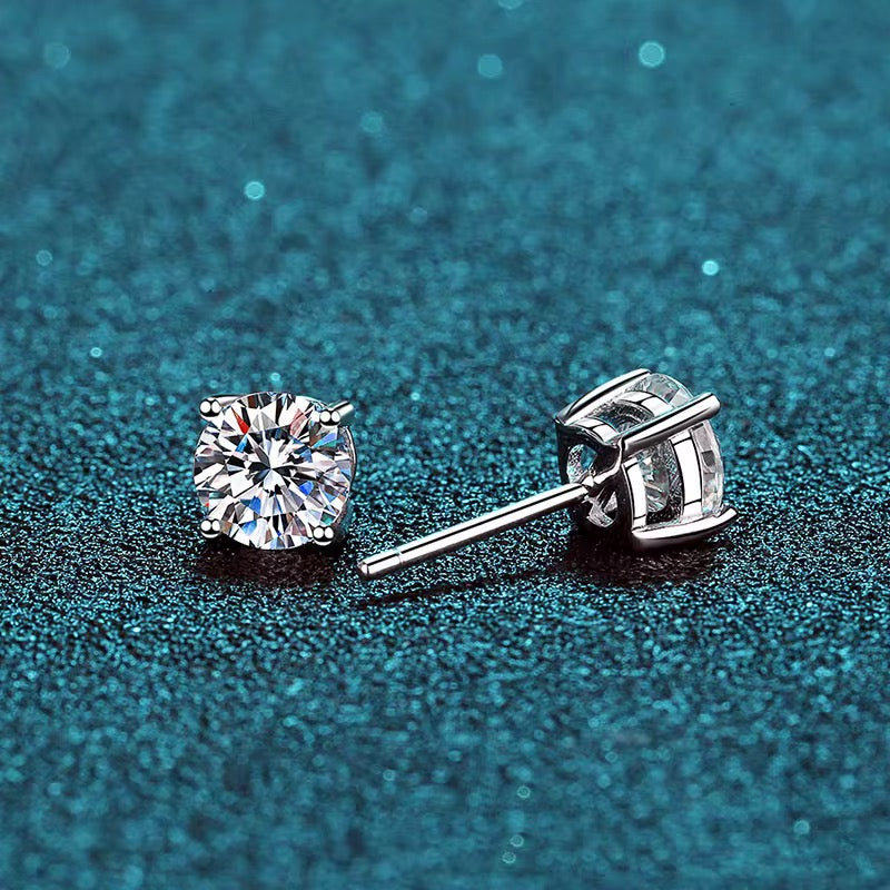 4 Prong Moissanite Studs