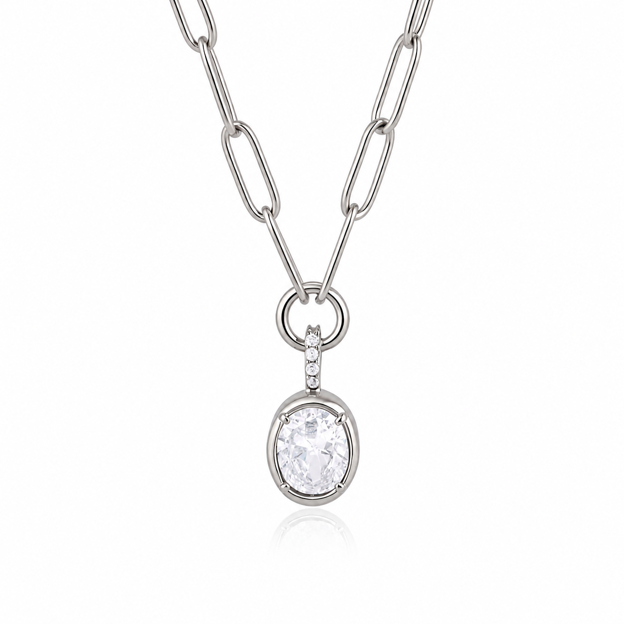 Isla Oval Pendant Necklace