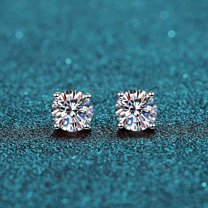 4 Prong Moissanite Studs