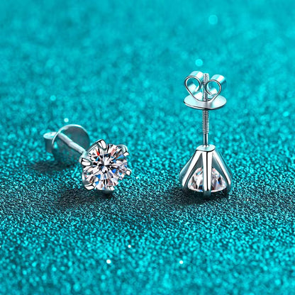 6 Prong Moissanite Studs
