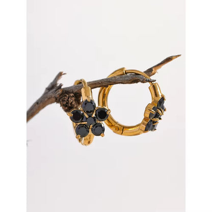 Midnight Bloom Hoops