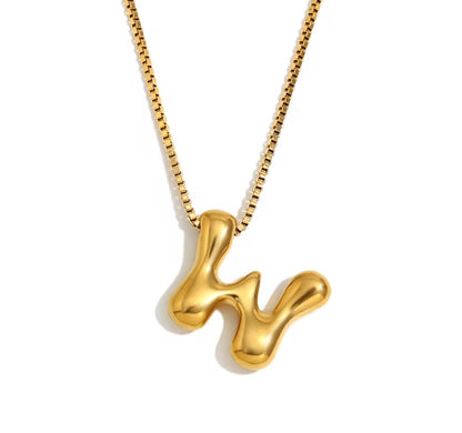 Maximalist Bubble Letter Necklace