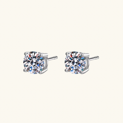 4 Prong Moissanite Studs