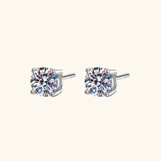4 Prong Moissanite Studs