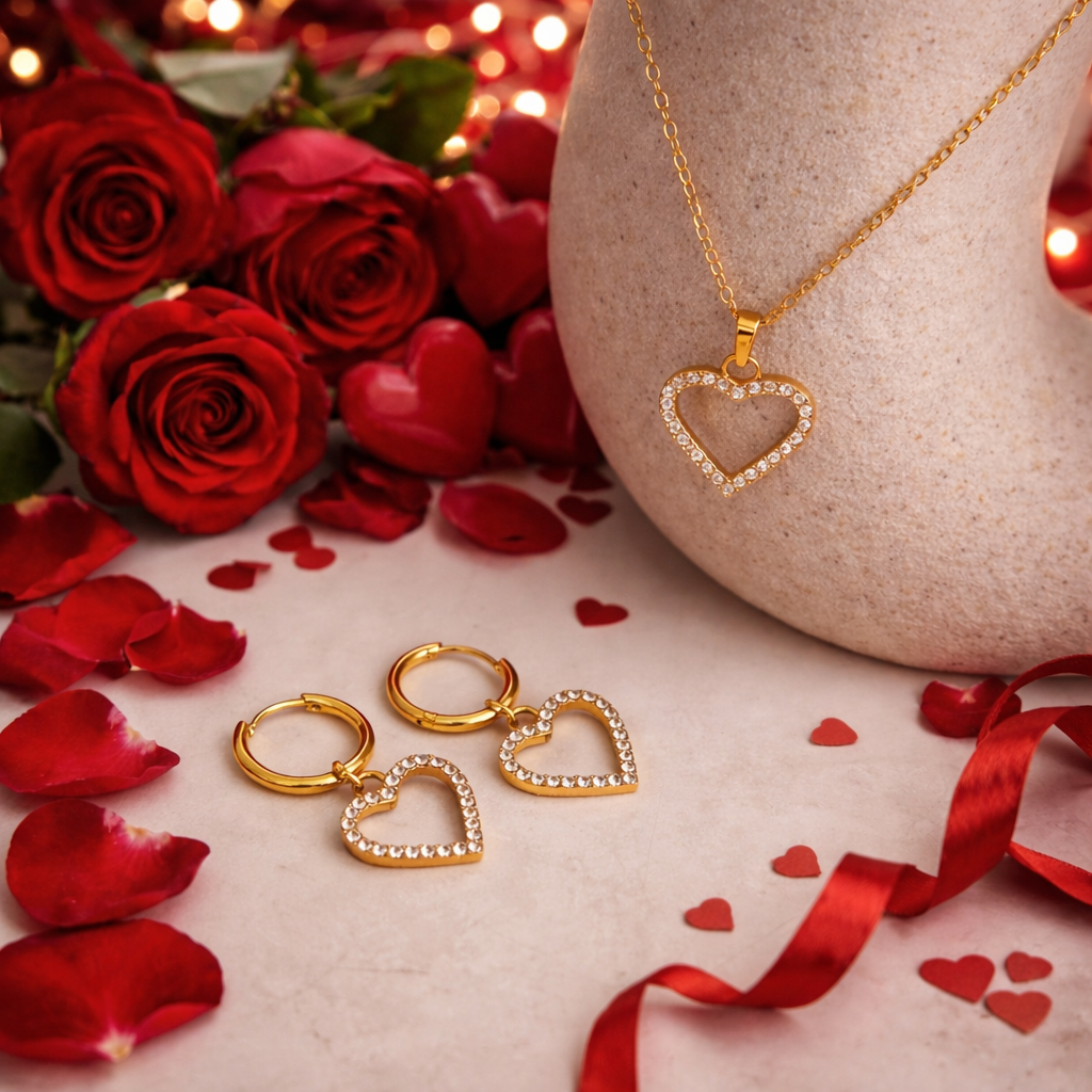 Lila Heart Earrings