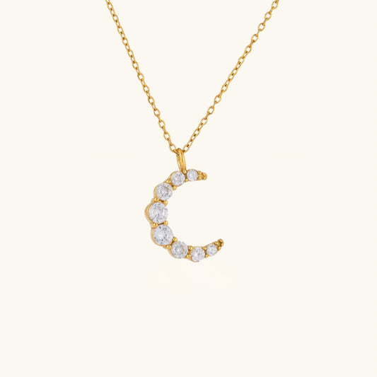Starlit Crescent Necklace