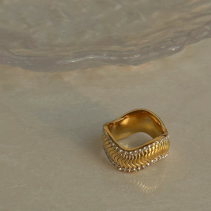 Golden Wave Ring