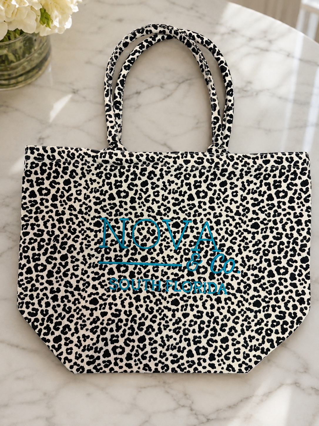 Cheetah Embroidered Tote