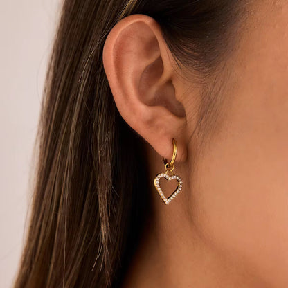 Lila Heart Earrings