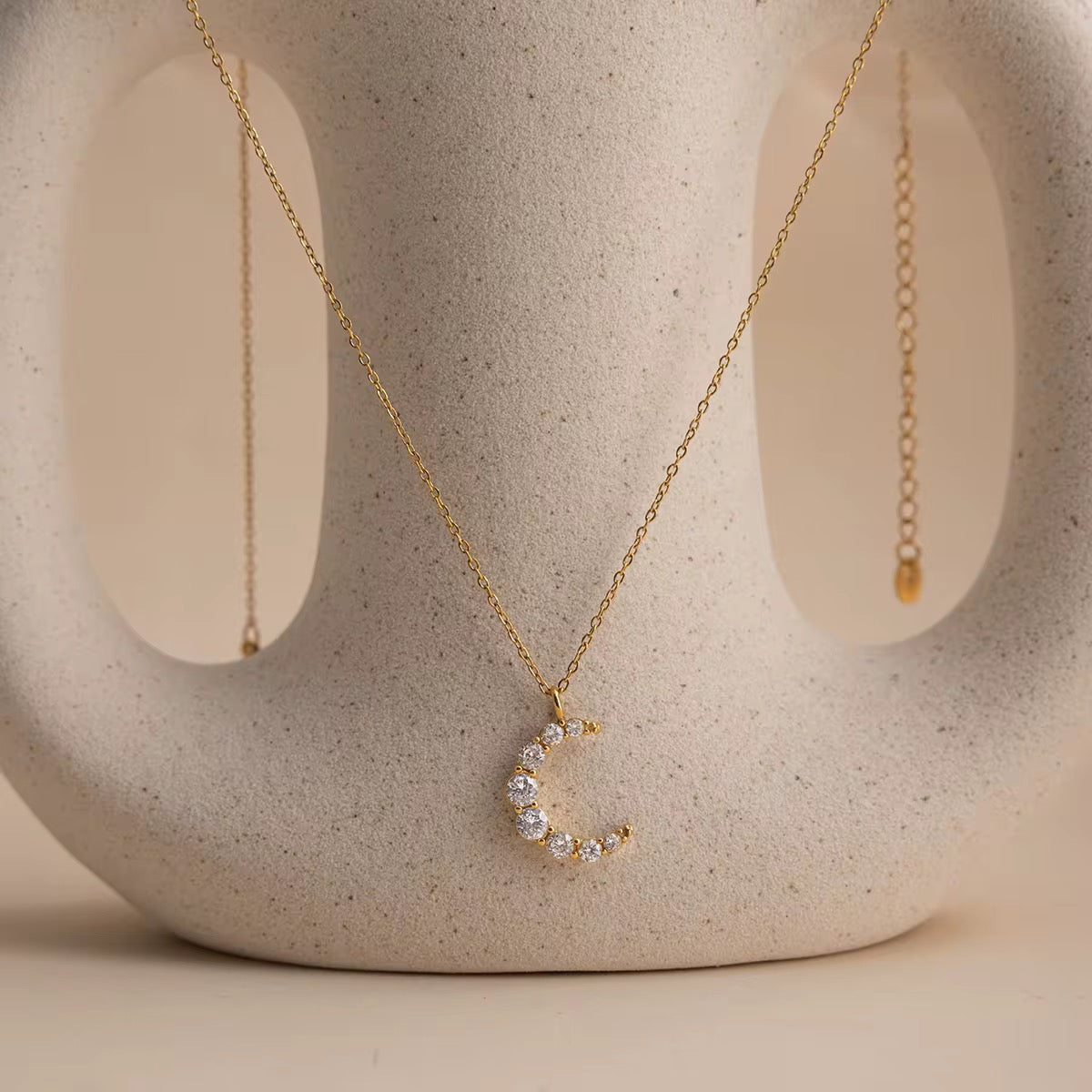 Starlit Crescent Necklace