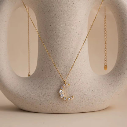 Starlit Crescent Necklace