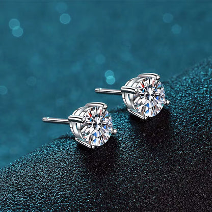 4 Prong Moissanite Studs