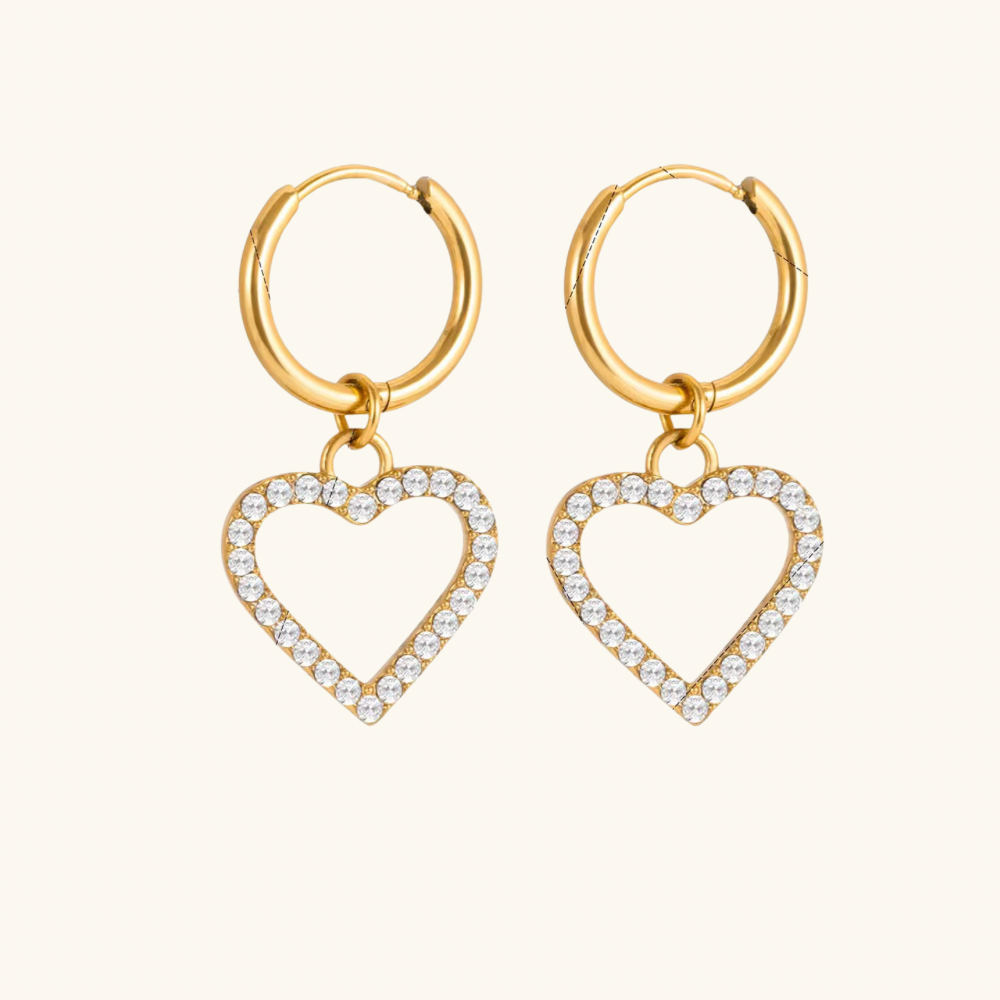 Lila Heart Earrings