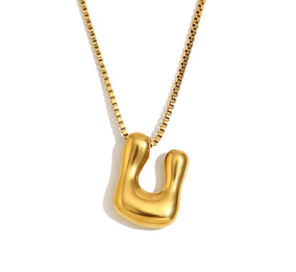 Maximalist Bubble Letter Necklace