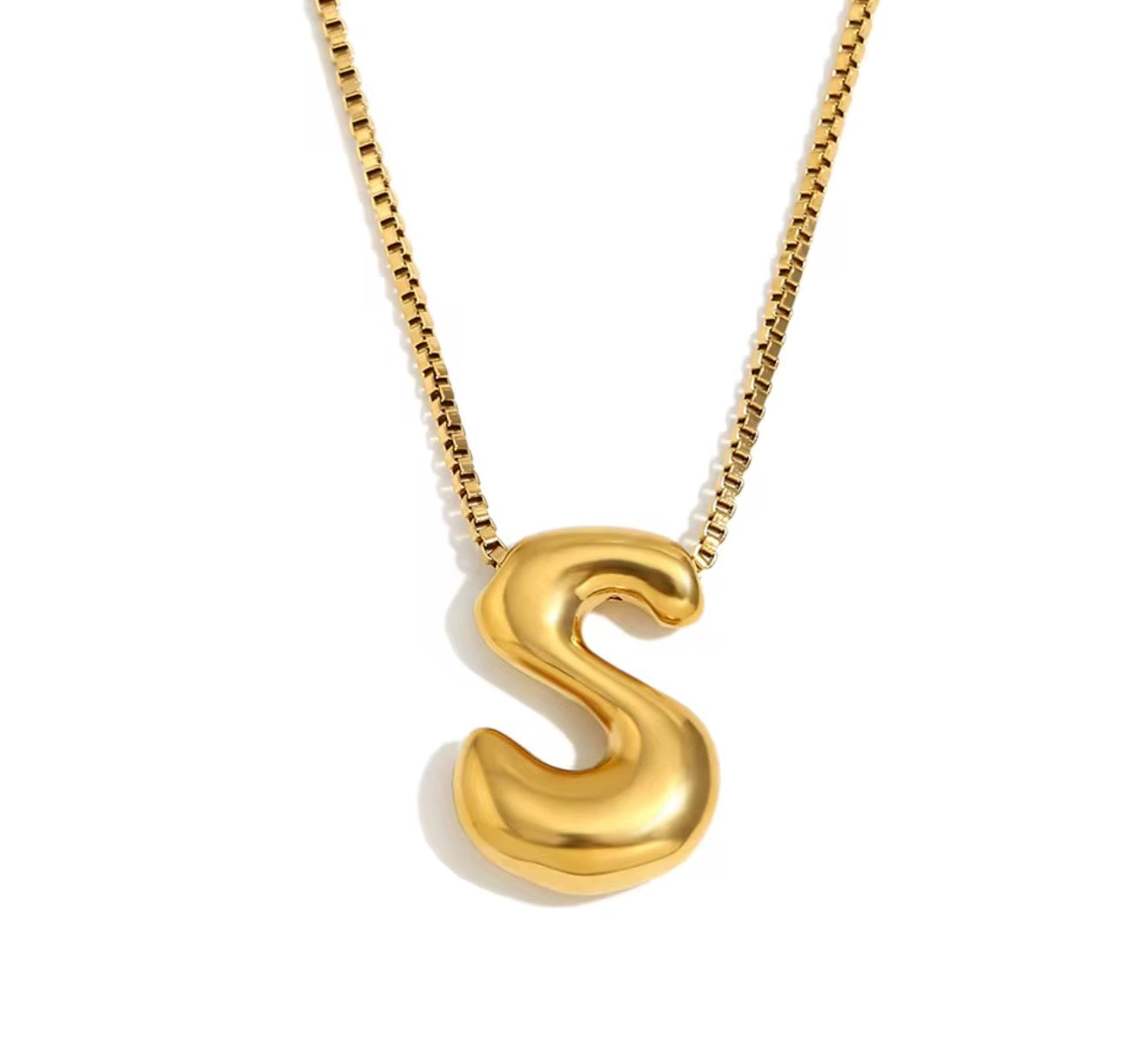 Maximalist Bubble Letter Necklace
