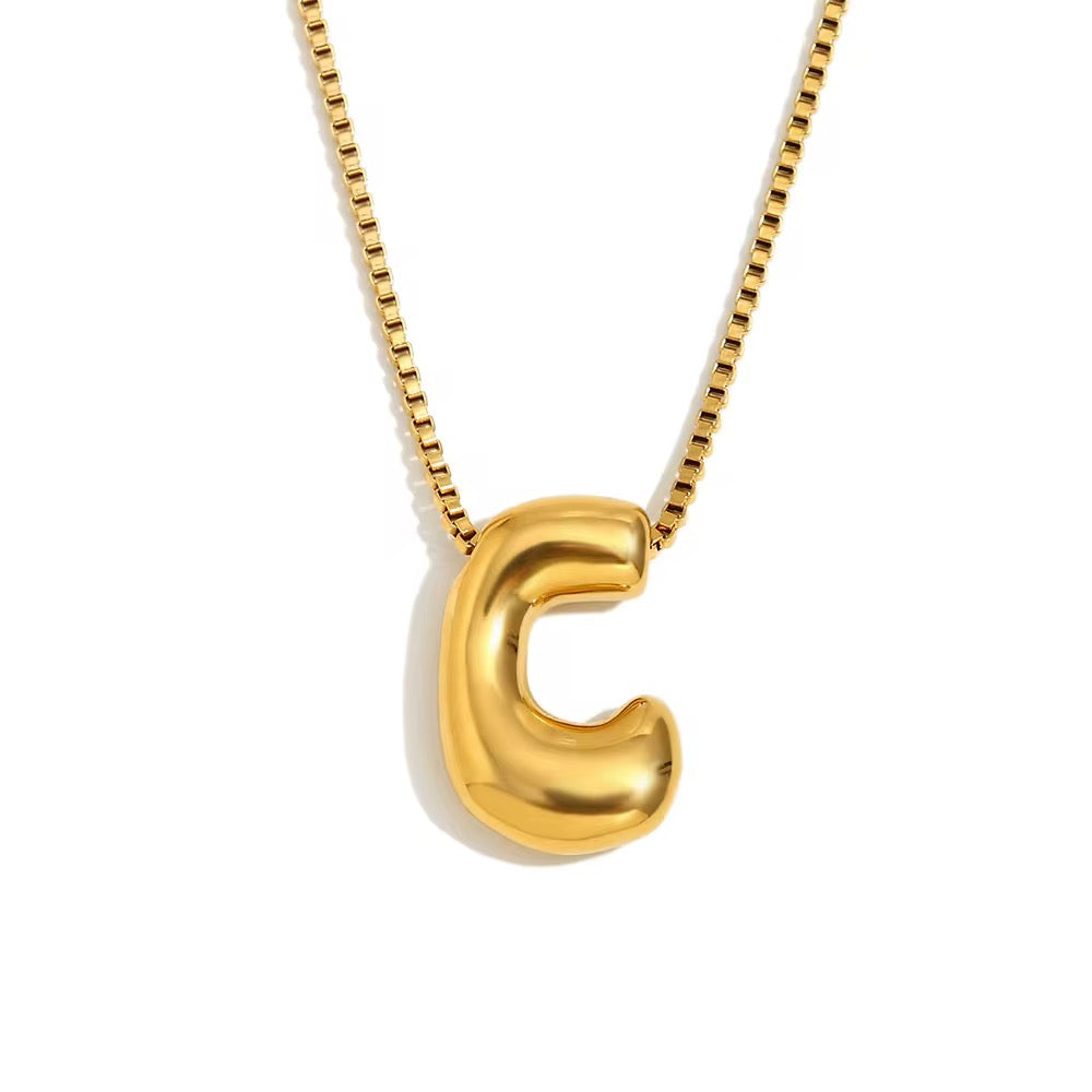 Maximalist Bubble Letter Necklace