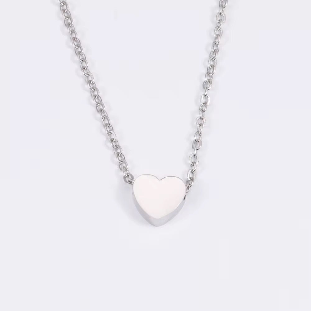 Custom Mini Heart Engraved Necklace
