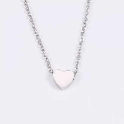 Custom Mini Heart Engraved Necklace
