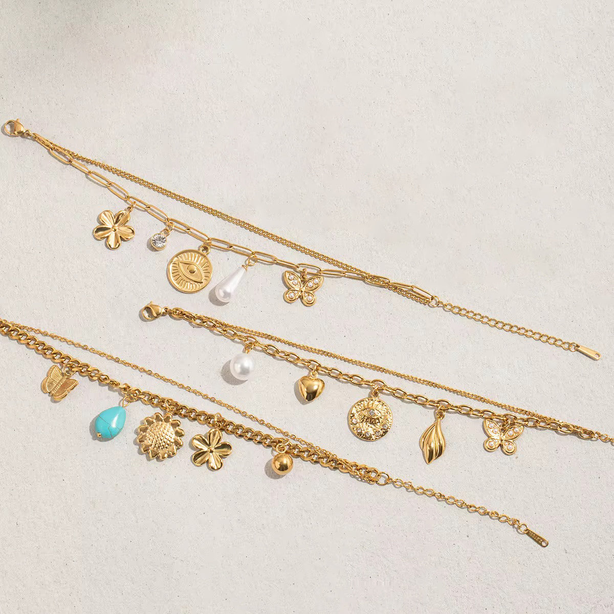 Evil Eye Girlie Charm Bracelet