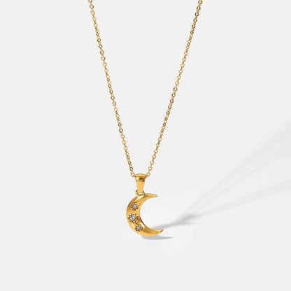 Stardust Crescent Necklace