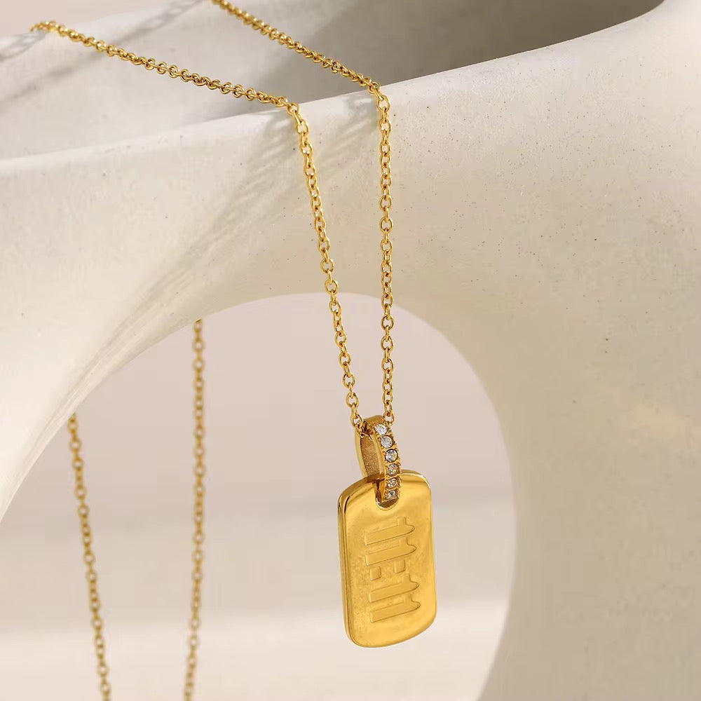 Eleven Eleven Tag Necklace