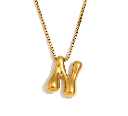 Maximalist Bubble Letter Necklace