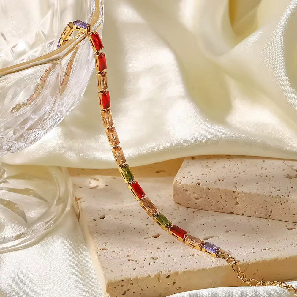 Rainbow Luxe Tennis Bracelet