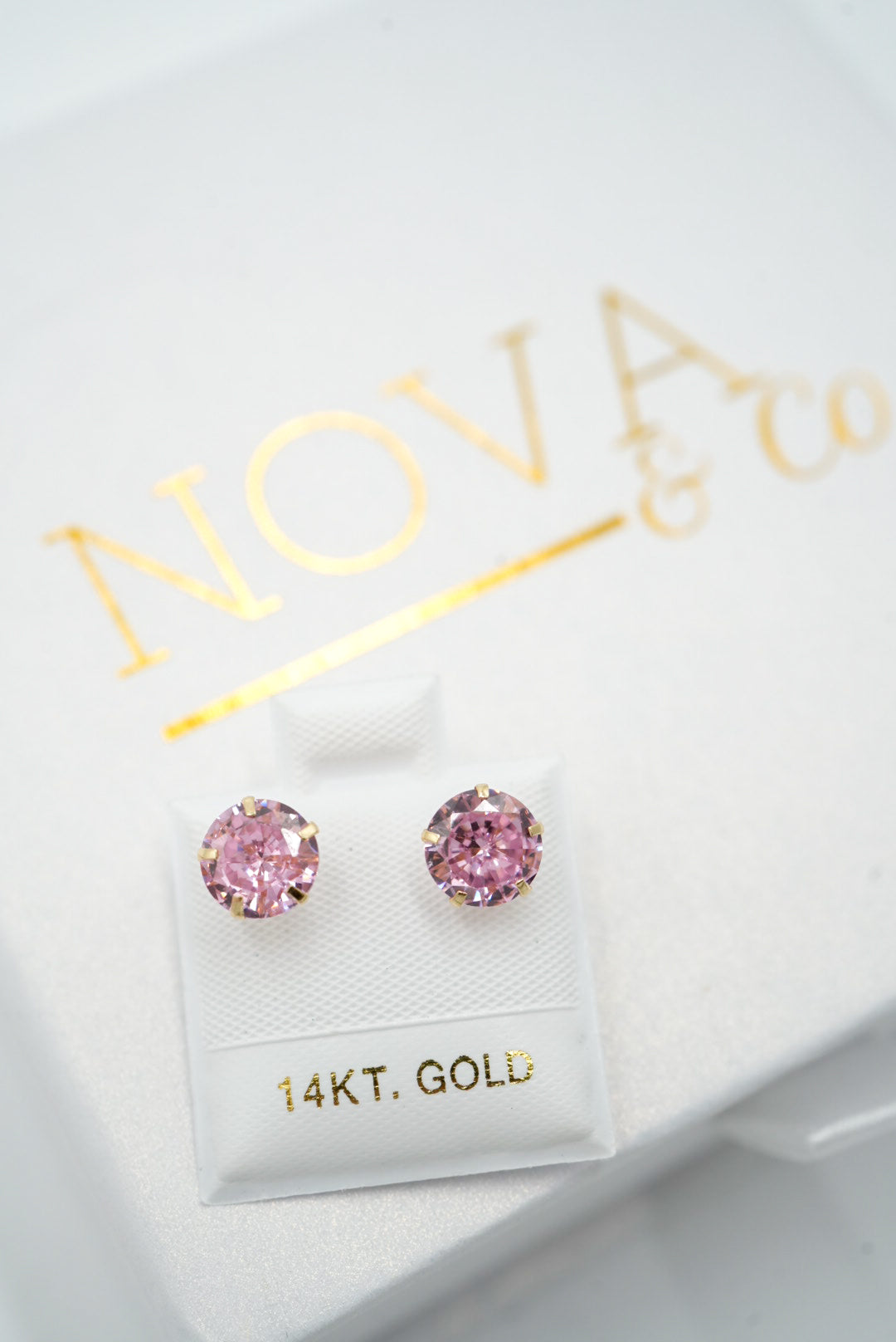 14k Solid Gold - 5 Prong Everyday Earring