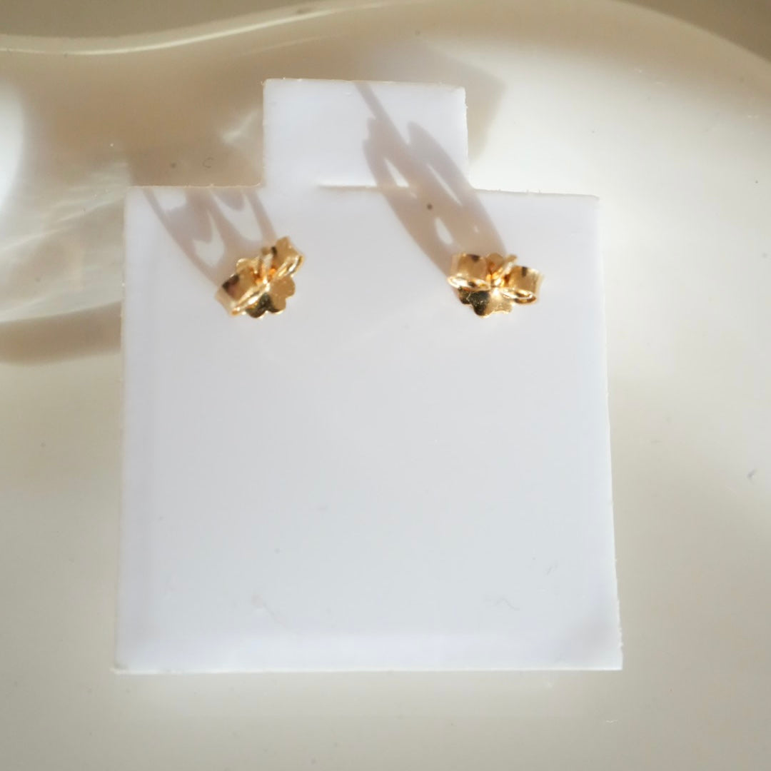 14k Solid Gold - 9mm Everyday Stud - Push Back Style