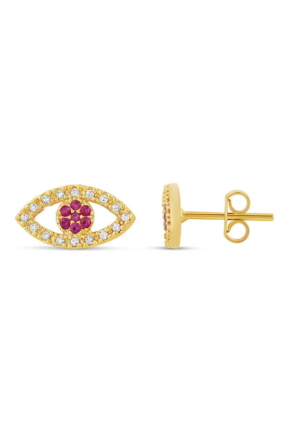 Pavé Evil Eye Studs