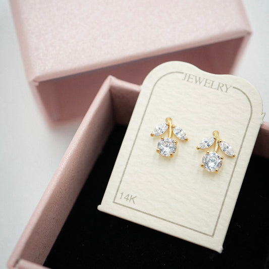14k Solid Gold Earring - Everyday Stud