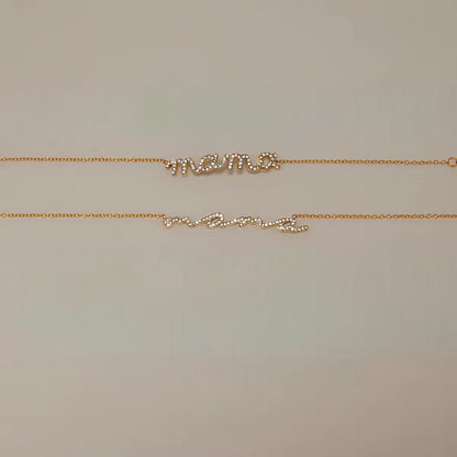 Mama Script Bracelet