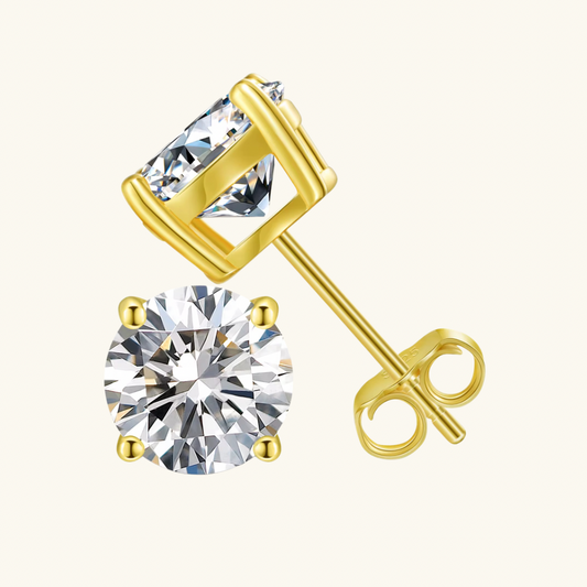 4 Prong Moissanite Studs