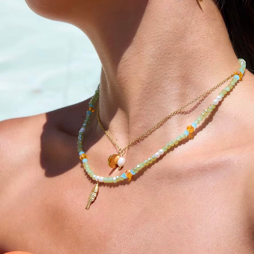 Sea Glass Catch Necklace