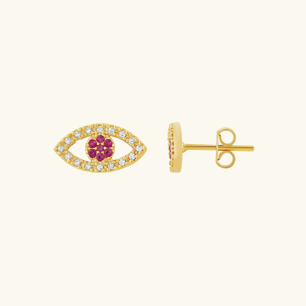 Pavé Evil Eye Studs