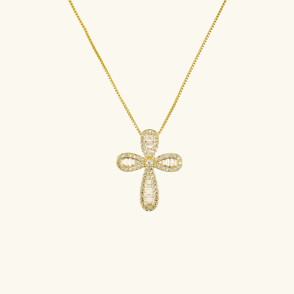 Baguette Cross Necklace