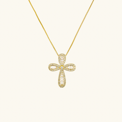 Baguette Cross Necklace