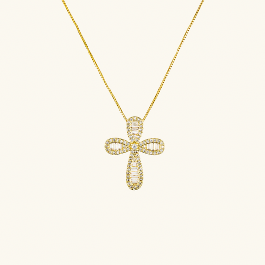 Baguette Cross Necklace