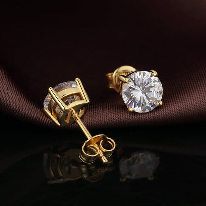 4 Prong Moissanite Studs