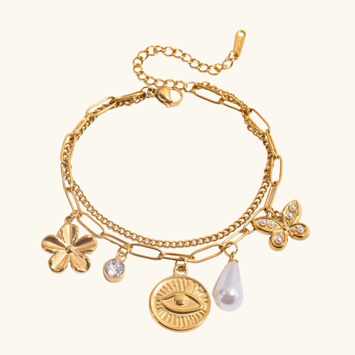 Evil Eye Girlie Charm Bracelet