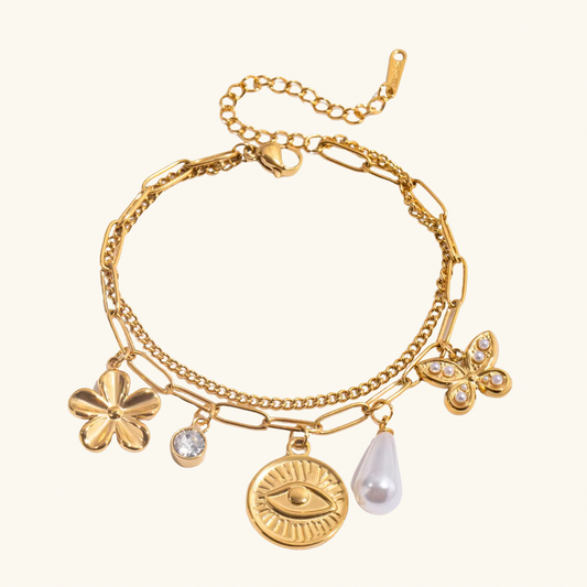 Evil Eye Girlie Charm Bracelet