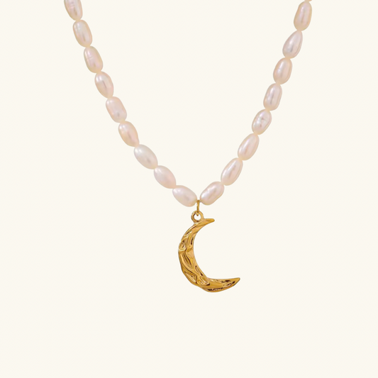 Crescent Pearl Necklace