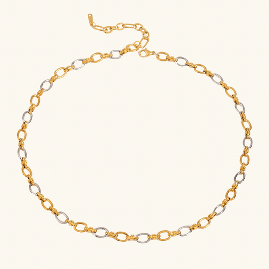 Two Toned Linked Necklace